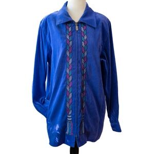 Bob Mackie Wearable Art Zip-Up Jacket